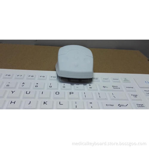 wireless 2.4Ghz silicone medical mouse with 5 mouse buttons and antibacterial coating
